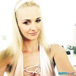 Blonde girl from Czechoslovakia Zdenka takes non nude self shots