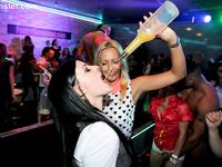 Party girls get dance away while getting drunk before needing to suck cock