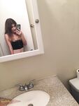 Amateur model Ariel Mc Gwire takes totally naked selfies in the mirror
