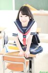 Cute Asian schoolgirl Yuna Himekawa spreads her legs & takes a dick at school