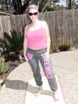 Fat wife Dee Siren bangs a big black dick on poolside patio