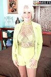 Hot 50 plus lady Desire Collins rides on top of her younger Latino lover
