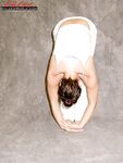 Chubby babe Chloe Vevrier practices yoga naked, shows hairy cunt and big tits