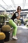 Skinny girl Carol Jasabe exposing her ass crack in public places