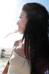Handcuffed brunette teen Micah Moore masturbates with sex toys in a solo