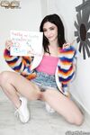 Petite pornstar Jane Wilde tastes a gloryhole BBC after doffing her undies