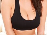 Stunning doll Kay strips and shows her incredible boobs after gym class