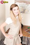 Schoolgirl Madison Breeze disrobes to show stepdad tiny tits & give handjob