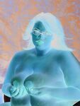 SSBBW takes off her glasses prior to getting naked and masturbating