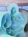 SSBBW takes off her glasses prior to getting naked and masturbating