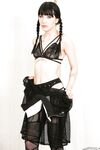 Tall thin Charlotte Sartre as Wednesday Addams strips sheer dress to spread