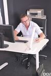 Hungarian bombshell Aletta Ocean blows the mind of lucky co-worker David Perry