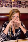Teen girlfriend Kendra Sunderland squeezes her fantastic naturals indoors