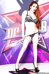 Red hair pornstar Veronica Vain stripping off sexy lingerie to model nude