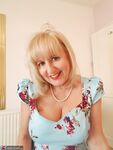 Classy mature Lorna Blu hiking dress to spread pussy lips & pinching nipples