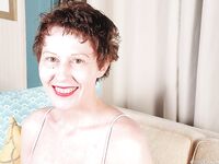 Granny model Dalny shows off her fit mature body and shaved pussy