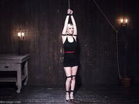 Blonde Cherry Torn endures whipping, caning & pinning in intense BDSM action