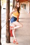 Teen redhead Hazel ditches shorts before toying her asshole while masturbating