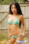 Asian model Aria Lee gets rid of her sexy bikini and reveals perky tits