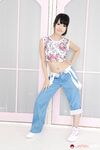 Cute young Japanese girls model their soft bodies and thong panties clothed