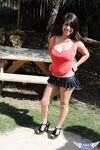 Latina with perfect natural tits Layla Rose getting dirty in public