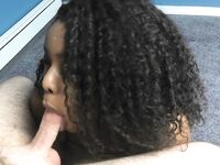 Black babe Layla Finesse gives Logan Drake an arousing POV blowjob
