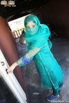 Clothed Indian Nadia Ali gets naked after finding a BBC poking thru gloryhole