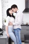 Dark haired teen Tetti Dew Korti takes a facial cumshot after a hard fuck