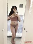 Delightful short brunette Keira Croft spreading her cheeks in a hotel room