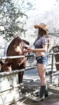 Brunette country girl Dani Daniels enjoys a pussy pounding and gets a creampie