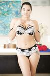 All natural Karlee Grey drops her robe & lingerie to reveal her hairy pussy