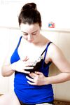 Plain Jane type Julia B removes army shorts to expose her hairy twat
