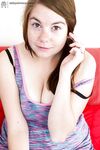 Barely legal chubby Lotte playing with tiny tits and masurbating