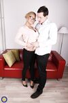 Mature lady with eyeglasses Leni gives hot BJ and rides curved dick