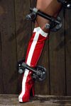 Christina Carter plays Wonder Woman during kinky Device Bondage porn shoot
