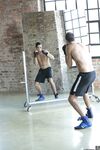 Brunette babe with amazing body Nikki Waine takes dick after sparring