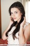 European teen Serena Wood sheds her white dress to model in the nude