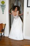 Latina bride Renae Cruz hikes her wedding dress to masturbate on the lawn