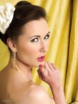 British pinup model strips to her granny panties and nylons