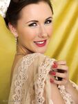 British pinup model strips to her granny panties and nylons
