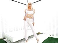 Blonde babe Layla Price shows off her perfect boobs outdoors