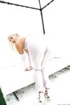 Blonde babe Layla Price shows off her perfect boobs outdoors