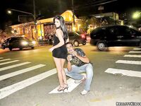 Hot Latina in a little black dress gets picked up for a one night stand