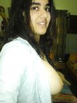 Indian girl takes self shots with big natural tits free of blouse