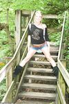 Sexy blonde amateur Madden & friend shed their shorts for half naked adventure
