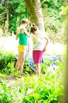All natural dykes Nora and Anahi dressing nude bodies after outdoor sex