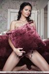 Nice teen girl Ardelia A removes her sexy lingerie items for nude posing