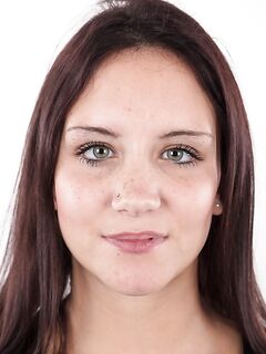 Teen first timer Nikola frees her tan lined body from a T-shirt and jeans