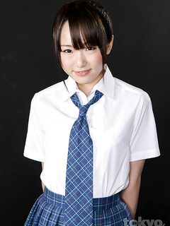 Japanese schoolgirl in bondage gagging on cock and getting rough mouthful