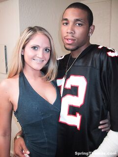 Young white girl Spring Thomas is known in the hood for swallowing black jizz